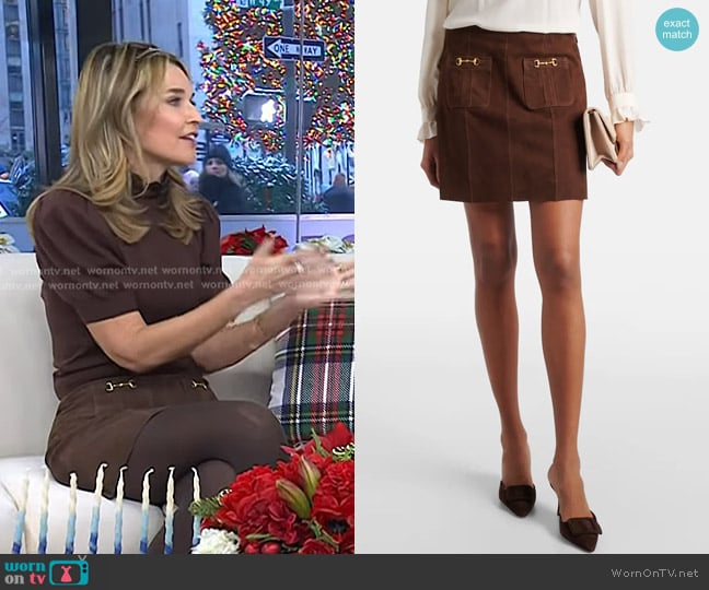 SAvannah’s brown suede skirt on Today SAvannah’s brown suede skirt on Today
