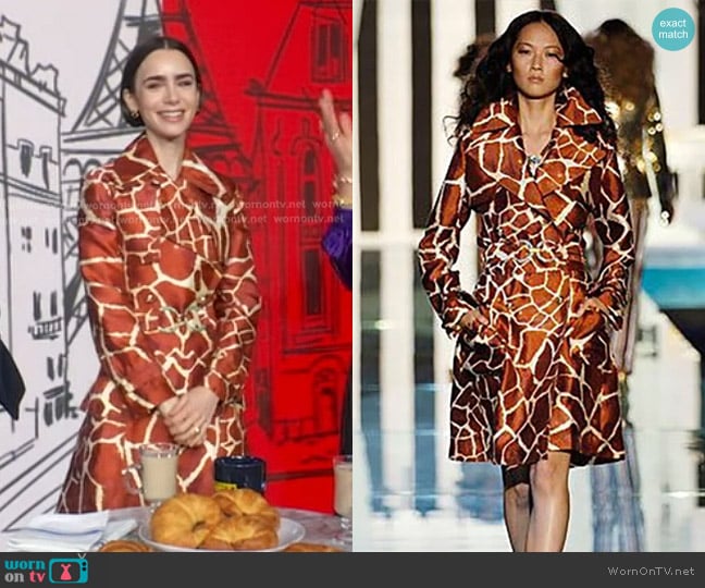 Roberto Cavalli Spring 2006 Collection worn by Lily Collins on Good Morning America