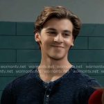 Gio’s blue henley shirt on General Hospital