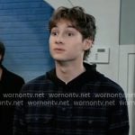 Rocco’s plaid hooded shirt on General Hospital