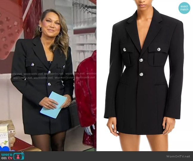 Ronny Kobo Samantha Blazer Dress worn by Ginger Zee on Good Morning America