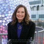 Rosie Rios’s black sequin coat on Good Morning America