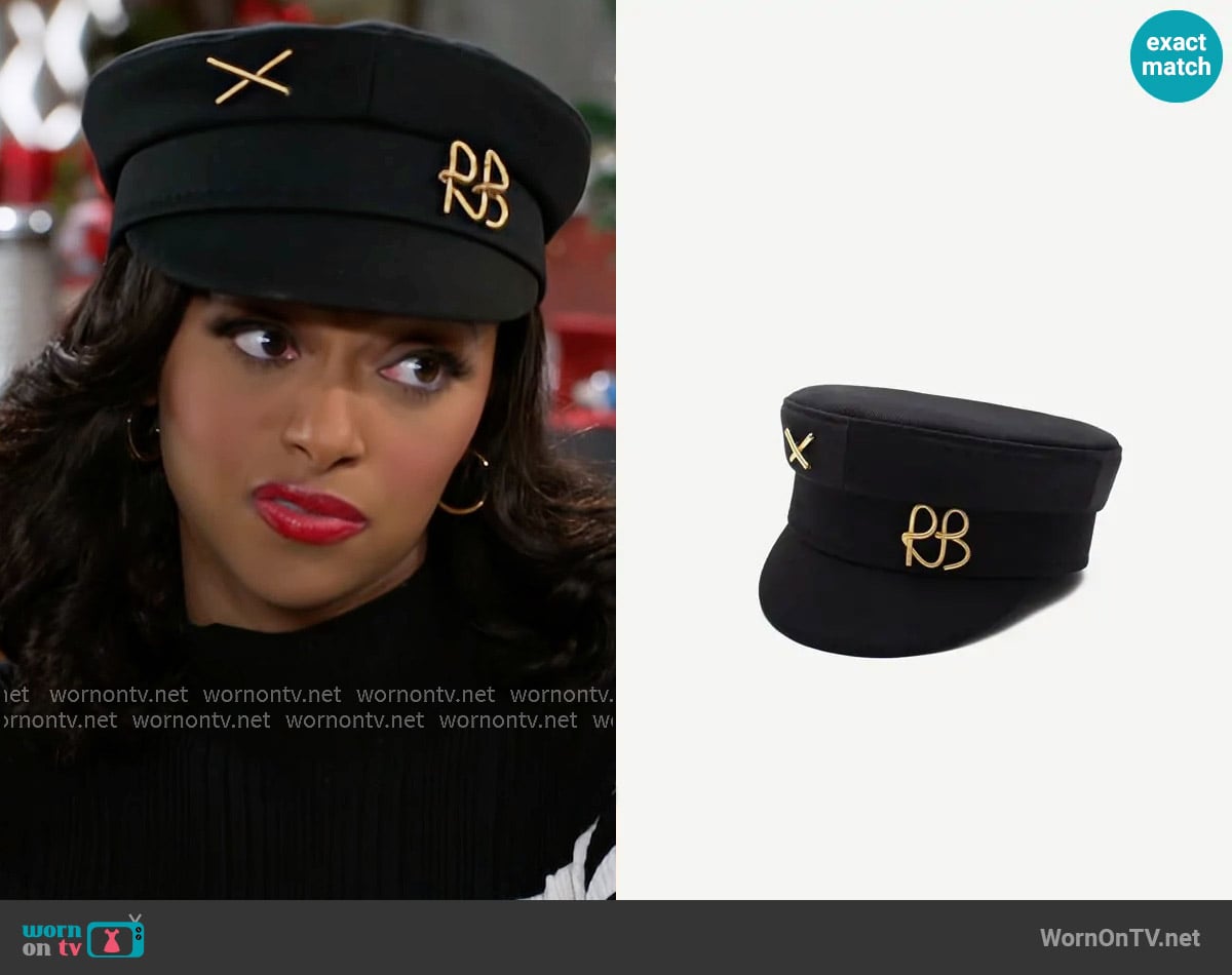 Ruslan Baginskiy Logo-embellished Baker Boy Cap worn by Kat Richardson (Colby Muhammad) on Beyond the Gates