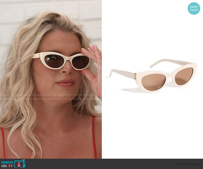 Saint Laurent Monogram Cat Eye Sunglasses worn by Madison LeCroy on Southern Charm