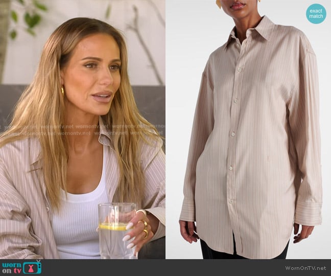 Saint Laurent Silk Shirt worn by Dorit Kemsley on The Real Housewives of Beverly Hills