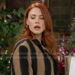 Sally’s striped coat on The Young and the Restless