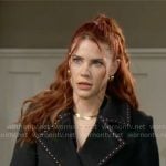 Sally’s black studded coat on The Young and the Restless