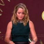 Sara's green embellished neck top on The View