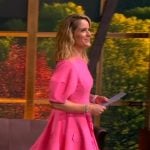 Sara’s pink floral applique mini dress on The View