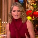 Sara's red tie neck top and polka dot tulle skirt on The View