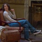 Sarah’s black platform sneakers on Days of our Lives