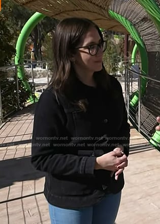 Savannah’s black belted denim jacket on Today