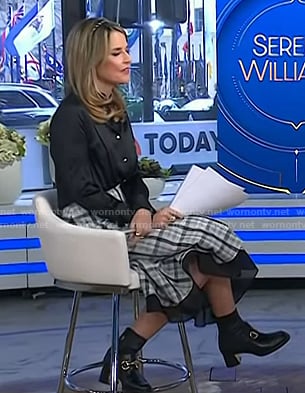 Savannah's black horsebit ankle boots on Today