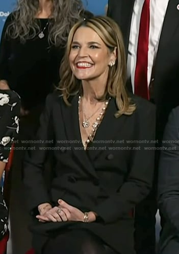 Savannah’s black tuxedo blazer dress on Today