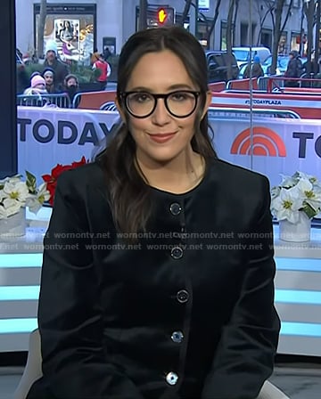 Savannah’s black velvet jacket on Today