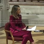 Savannah’s fuchsia velvet suit on Today