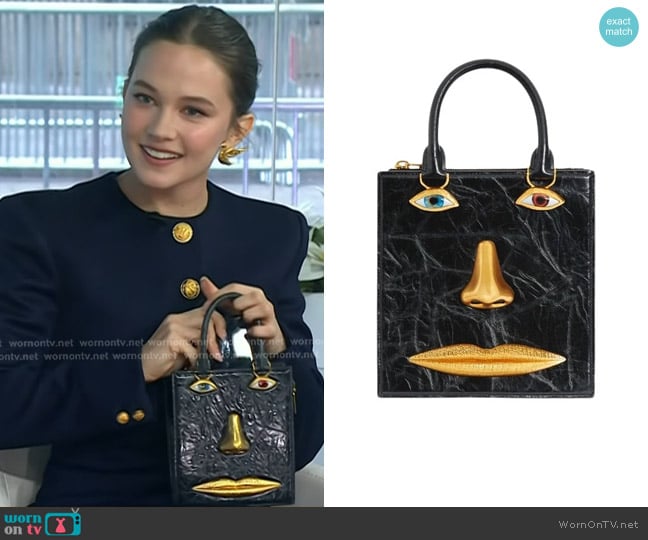 Schiaparelli Anatomy Jewelry Bag worn by Cailee Spaeny on Today