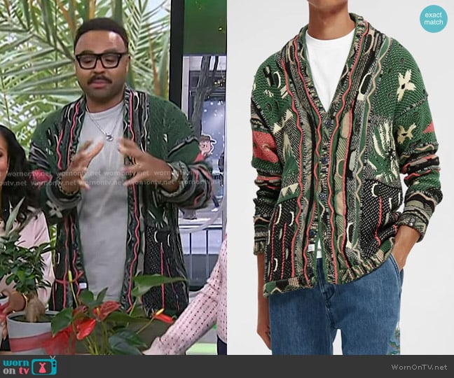 Scotch & Soda Sakura Cardigan Sweater worn by Hilton Carter on Today