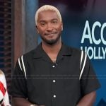 Scott’s black stripe trim shirt on Access Hollywood