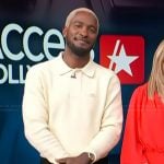 Scott's white long sleeve polo on Access Hollywood