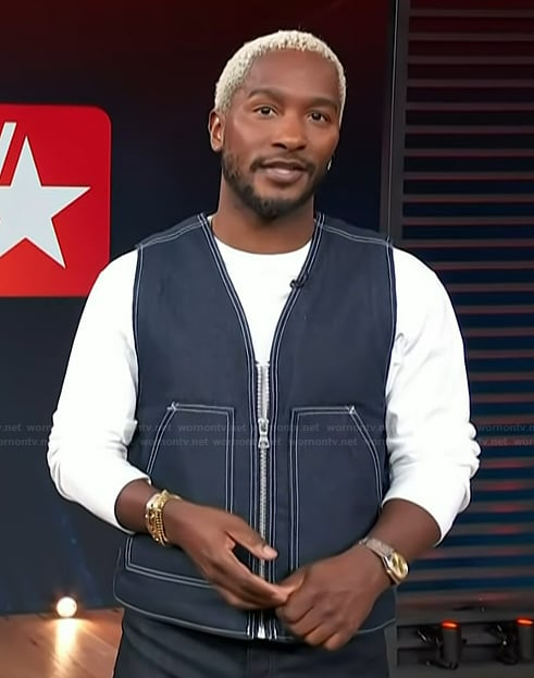 Scott's denim vest on Access Hollywood