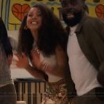 Penelope’s floral print wrap skirt on Bel-Air