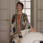 Livia’s printed top and pants on Emily in Paris