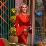 Sara’s red satin keyhole dress on The View