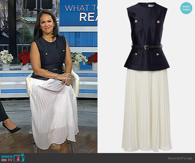 Laura’s navy and dress on Today