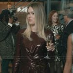 Sveta’s burgundy sequin dress on Elsbeth
