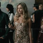 Harper’s sequin floral mini dress on Elsbeth