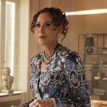 Princess Jane's embellished floral jacket and pants on Emily in Paris