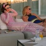 Bronwyn’s pink embellished cover-up on The Real Housewives of Salt Lake City