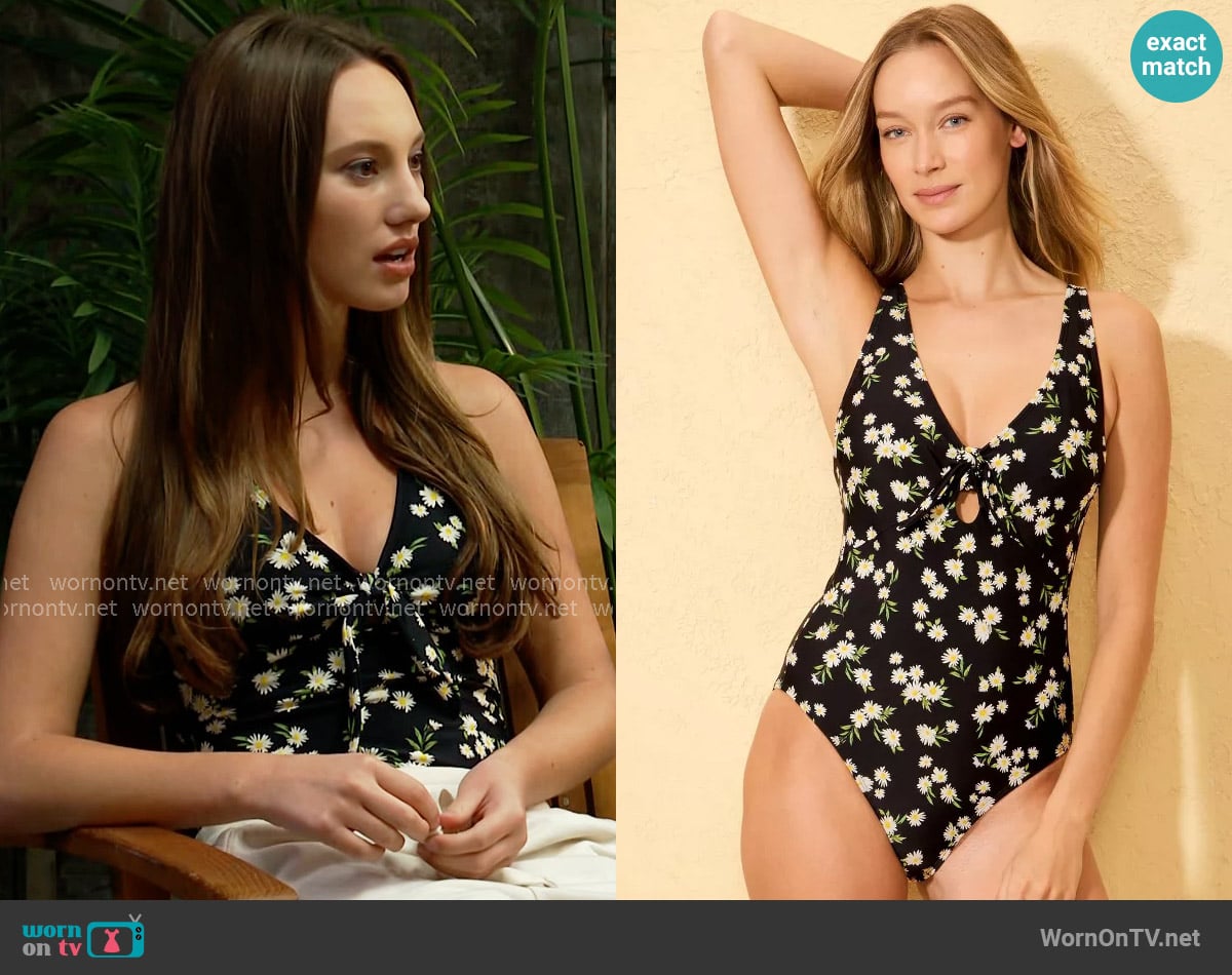 Dylan’s daisy print swimsuit on The Bold and the Beautiful