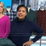 Sheinelle’s metallic cable knit sweater and skirt on Today
