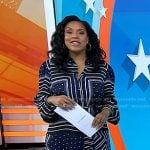 Sheinelle’s navy geometric print shirtdress on Today