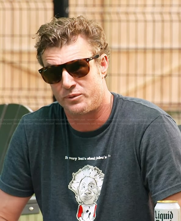 Shep's graphic tee and sunglasses on Southern Charm
