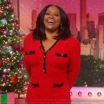 Sherri’s red tweed mini dress on Sherri