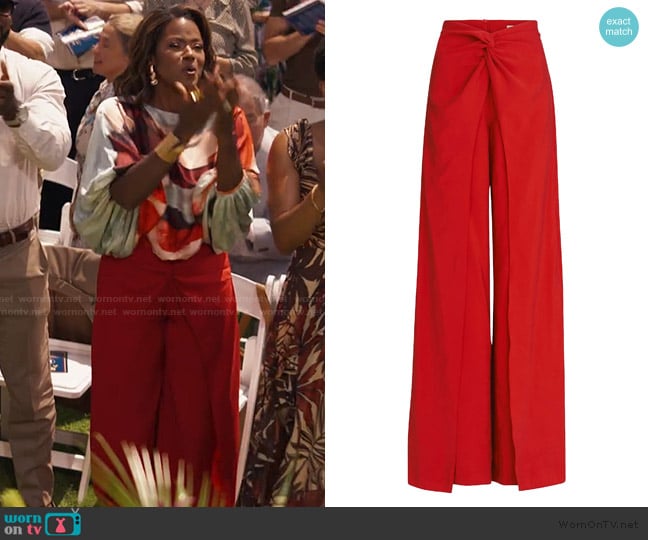 Silvia Tcherassi Canturipe Wide-Leg Pants worn by Vivian Banks (Cassandra Freeman) on Bel-Air
