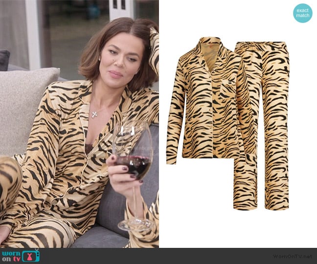 Skims Tiger Stripe Pajamas worn by Khloe Kardashian (Khloe Kardashian) on The Kardashians