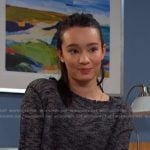 Sophia’s black space dye sweater on Days of our Lives