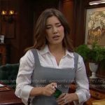 Steffy’s grey tank top on The Bold and the Beautiful