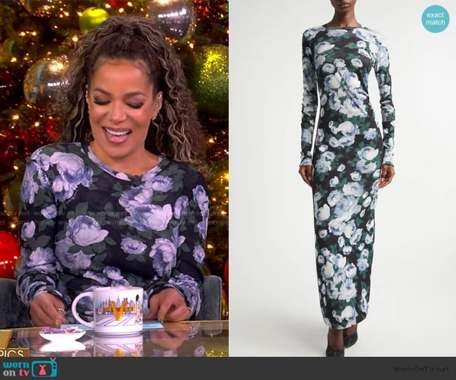 Sunny’s floral print long sleeve dress on The View Sunny’s floral print long sleeve dress on The View