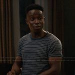 Carlton’s blue striped tee on Bel-Air