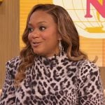 Sunny Anderson's leopard print dress on The Drew Barrymore Show