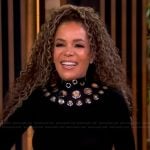 Sunny’s black grommet embellished top on The View