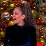 Sunny’s blue velvet dress on The View