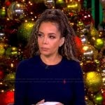 Sunny’s blue cable knit dress on The View
