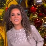 Sunny’s crystal embellished sweater on The View