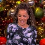 Sunny’s floral print long sleeve dress on The View